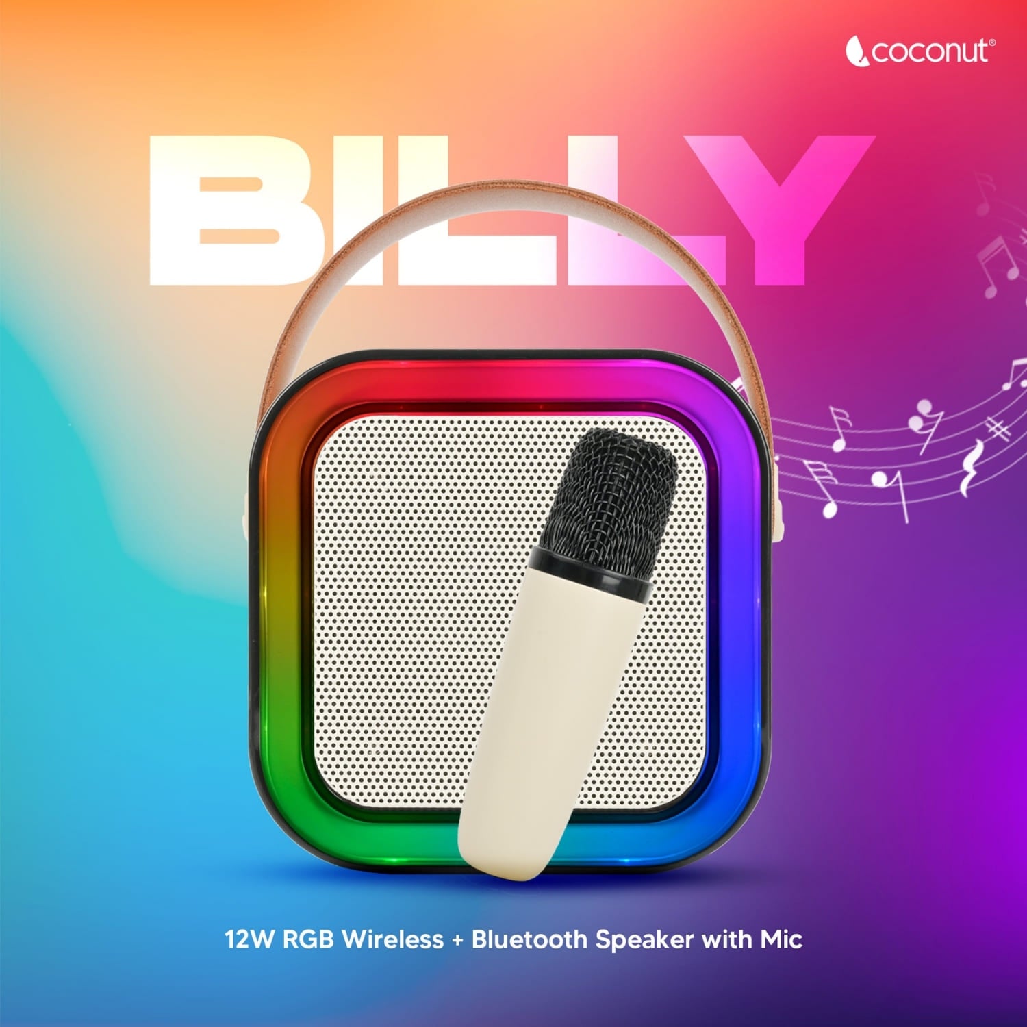 BILLY, RGB Karaoke Speaker with Wireless Mic